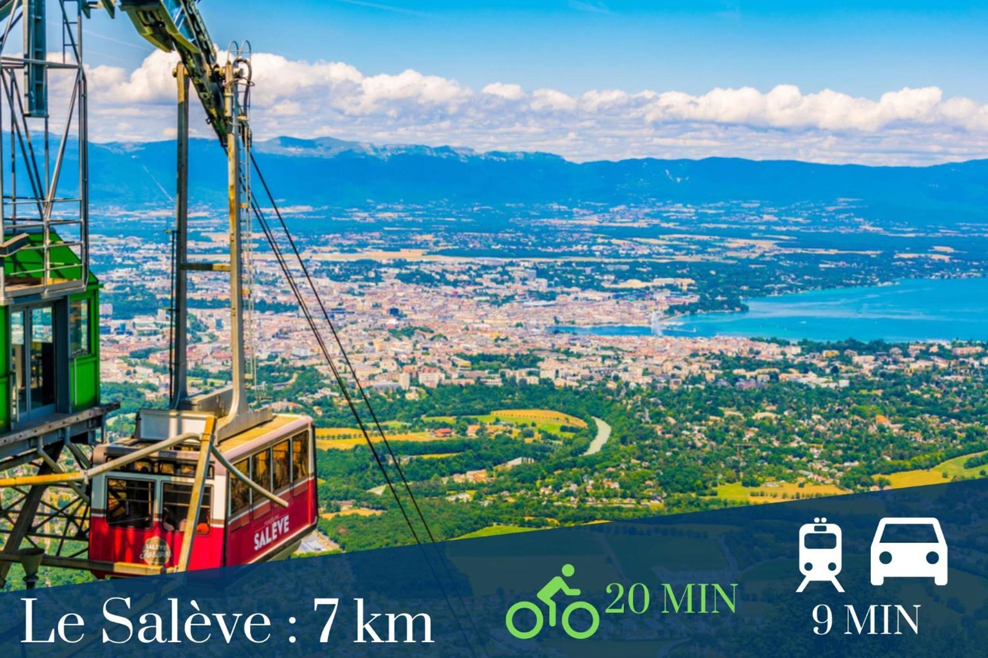 Homey Keola - Parking Prive Gratuit - Aux Portes De Geneve - Au Pied Du Tram - Appartement Avec 1 Chambre Et Un Grand Salon Avec Un Canape-Lit アンビイ エクステリア 写真