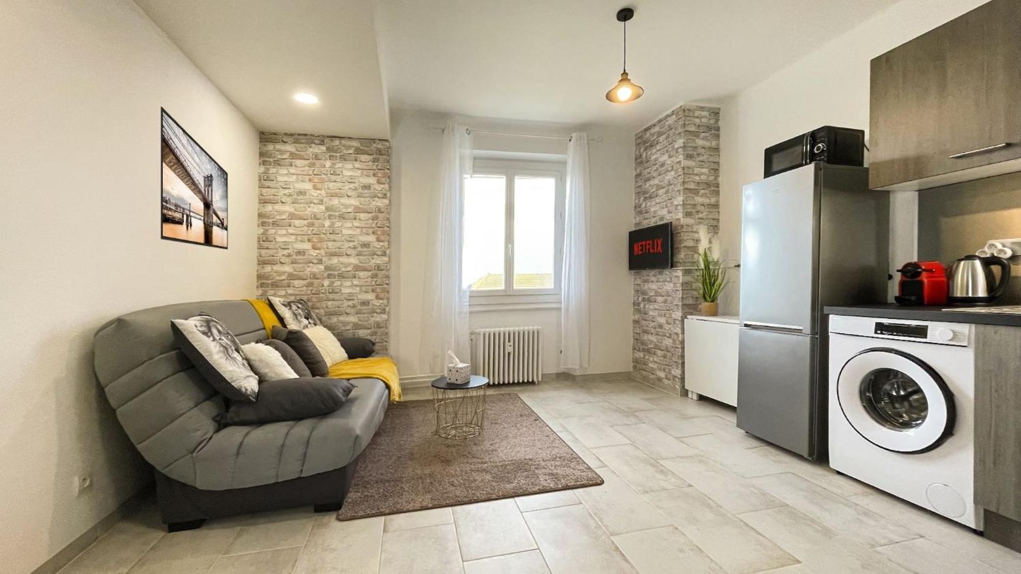 Homey Keola - Parking Prive Gratuit - Aux Portes De Geneve - Au Pied Du Tram - Appartement Avec 1 Chambre Et Un Grand Salon Avec Un Canape-Lit アンビイ エクステリア 写真