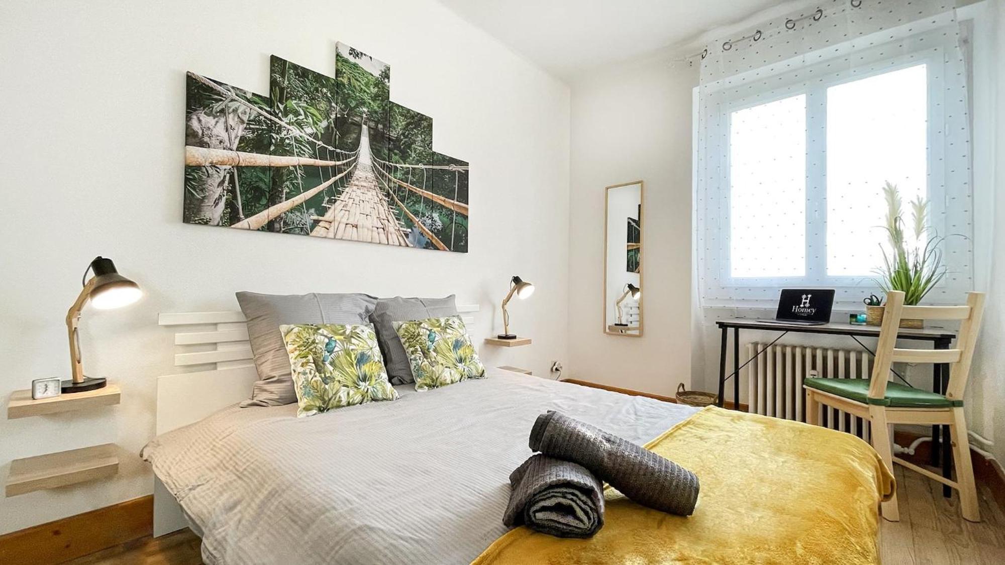 Homey Keola - Parking Prive Gratuit - Aux Portes De Geneve - Au Pied Du Tram - Appartement Avec 1 Chambre Et Un Grand Salon Avec Un Canape-Lit アンビイ エクステリア 写真
